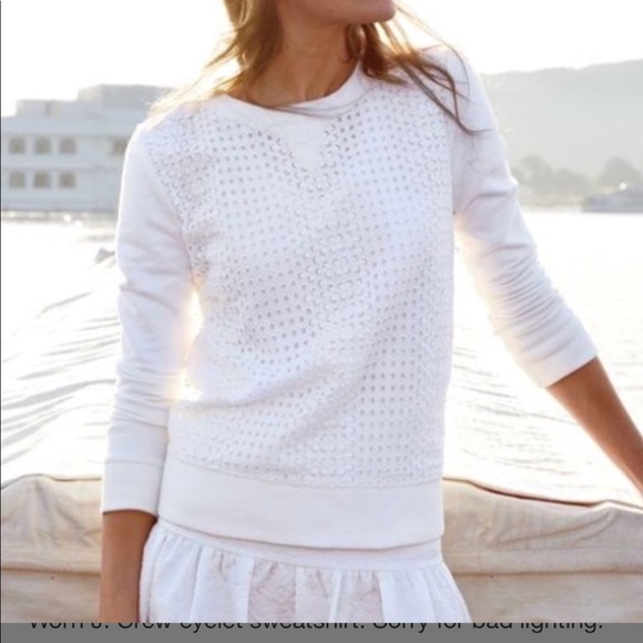 J. Crew Eyelet Sweatshirt NEW - Picture 2 of 8